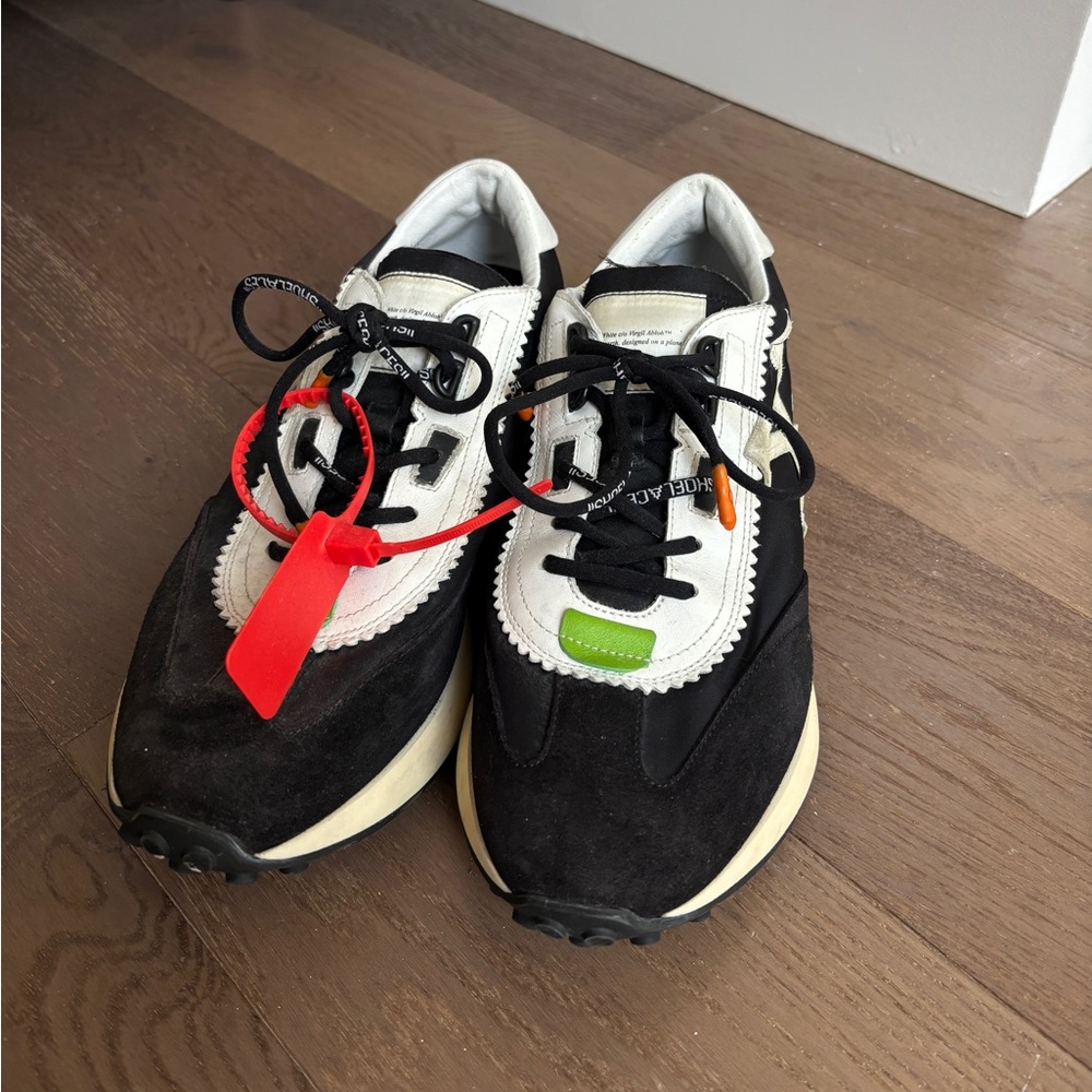 Off-White Arrow ‘Black White’ Nylon & Suede Sneakers